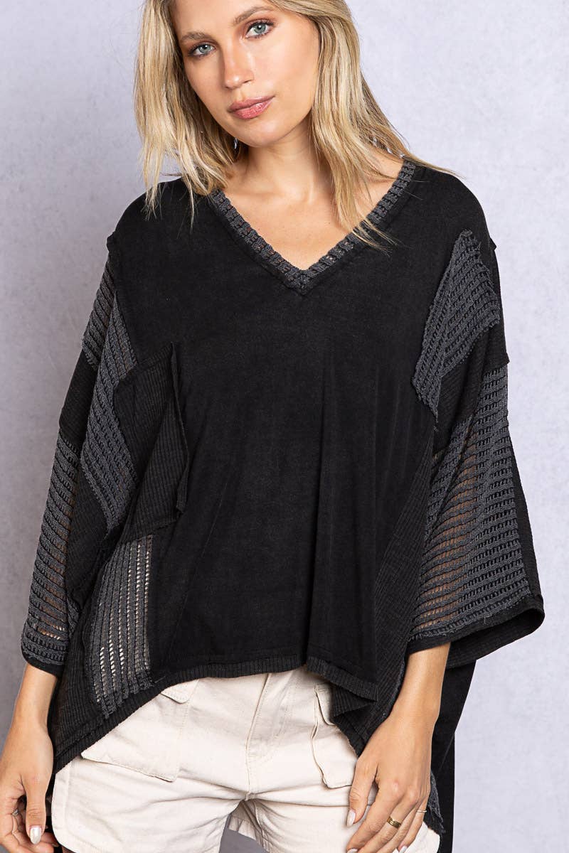 Anytime Oversized Top | Black
