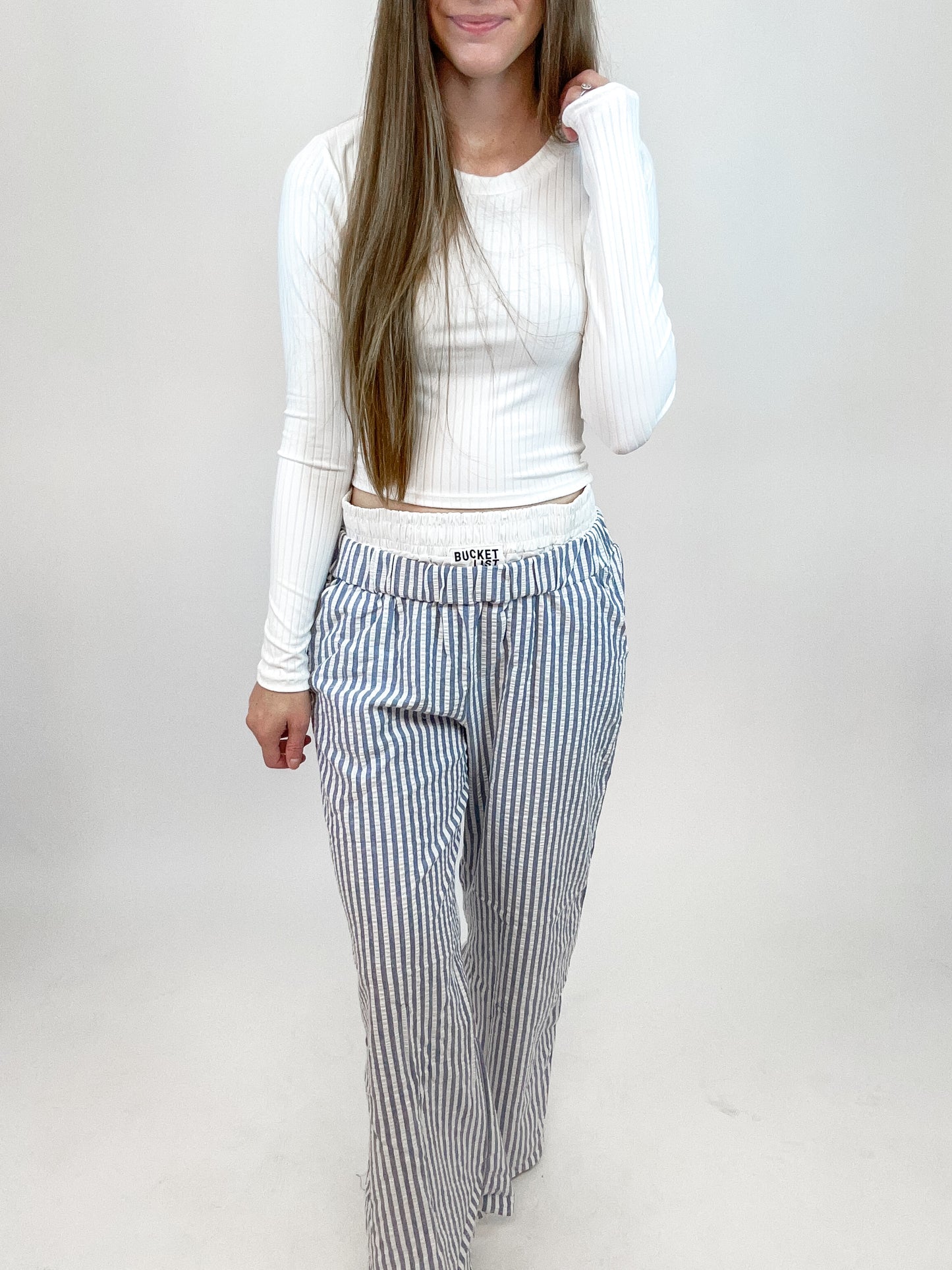 Coffee Run Striped Boxer Pants