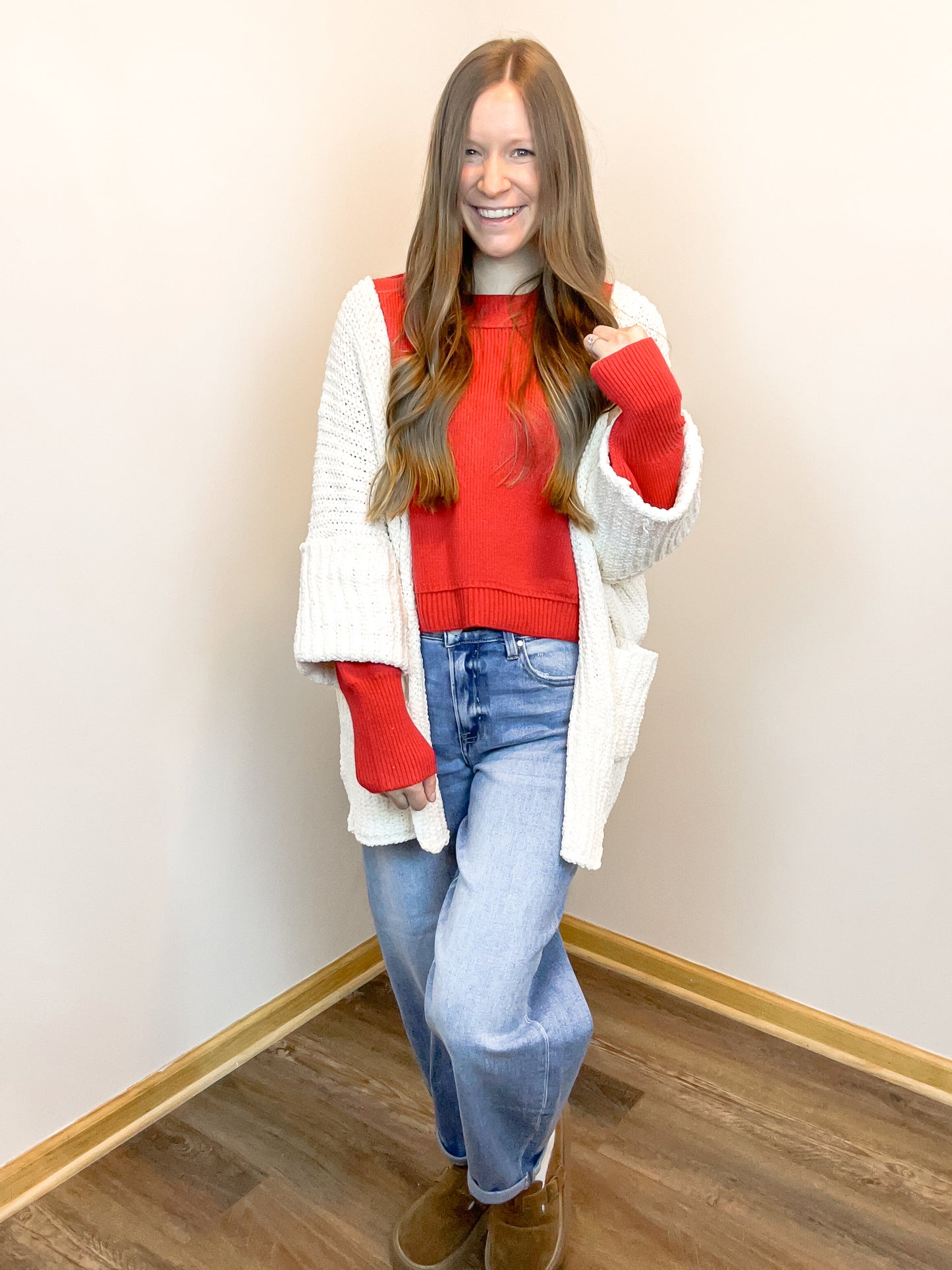 After You Ribbed Sweater | Red