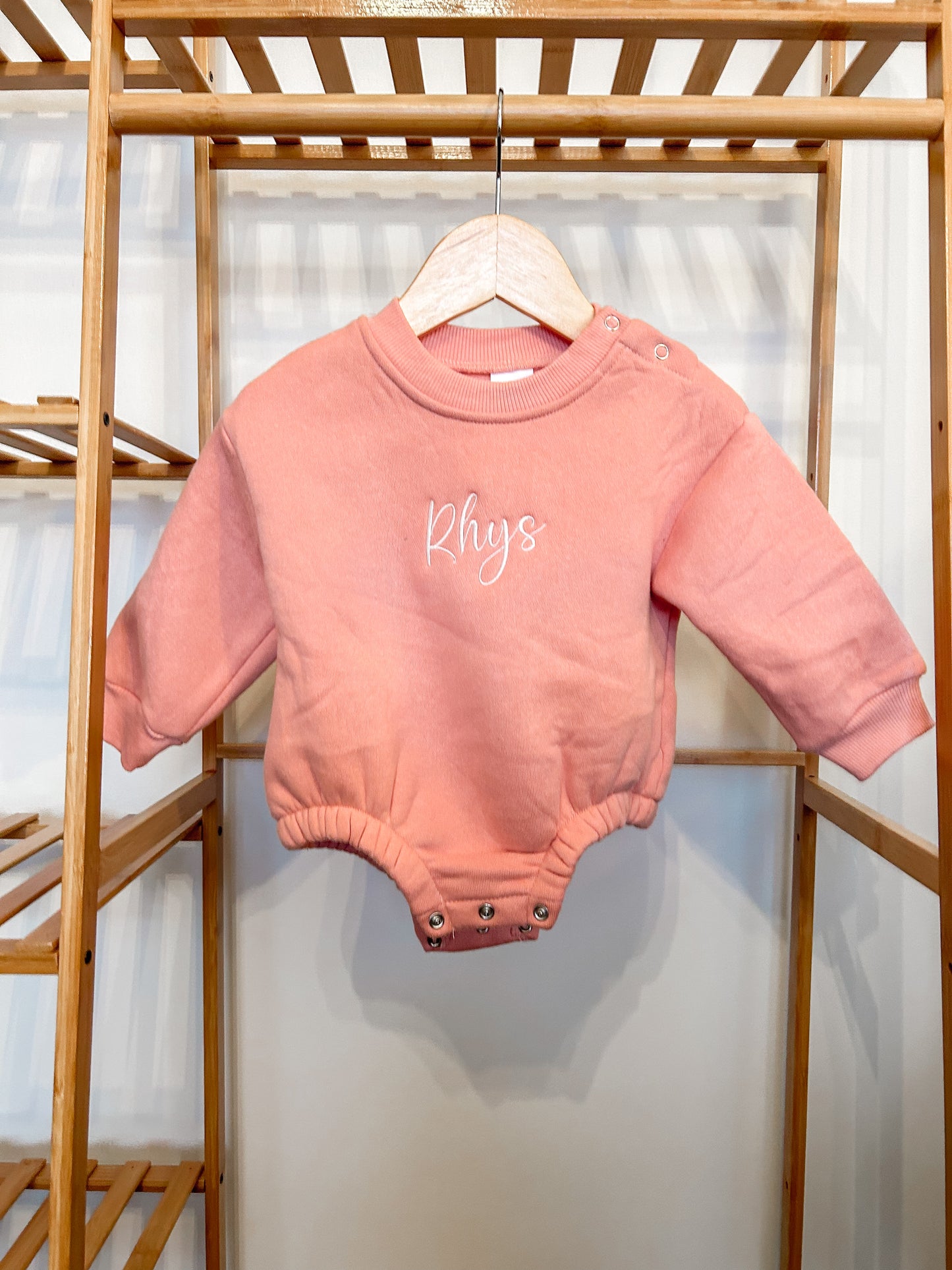 Personalized Sweatshirt Bubble Romper