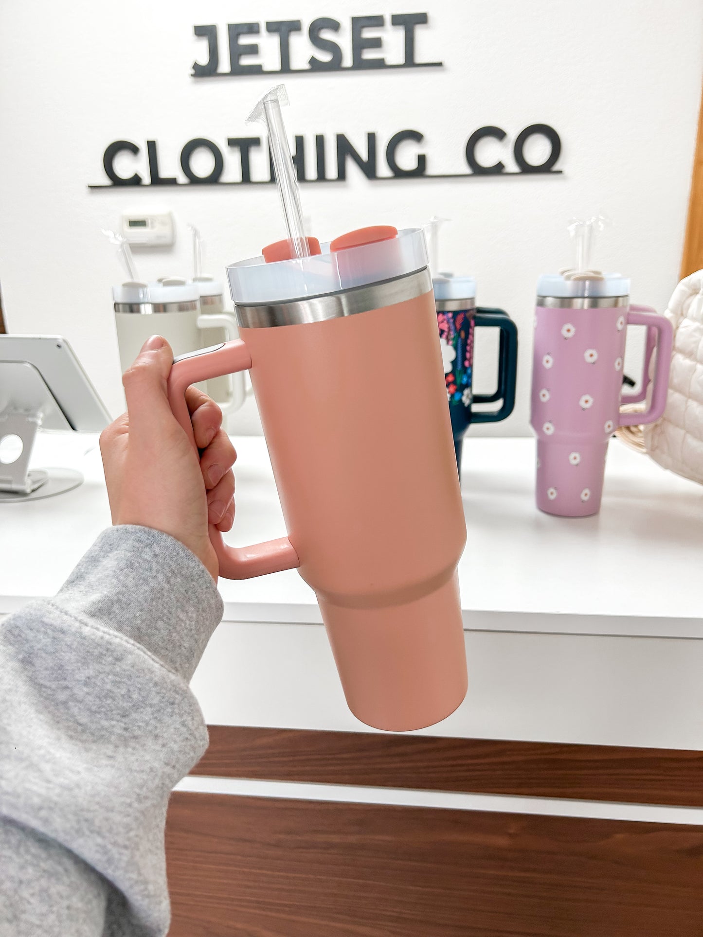 30oz Stainless Steel Tumbler | Peach
