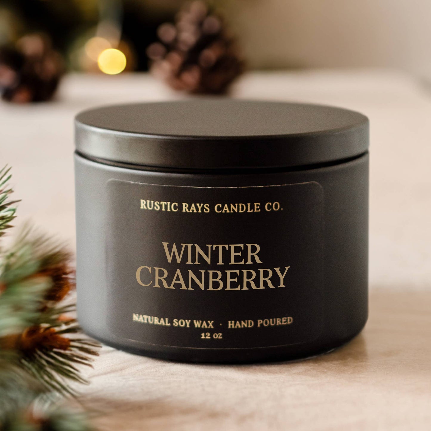 Winter Cranberry Double Wick Soy Candle - 12 oz