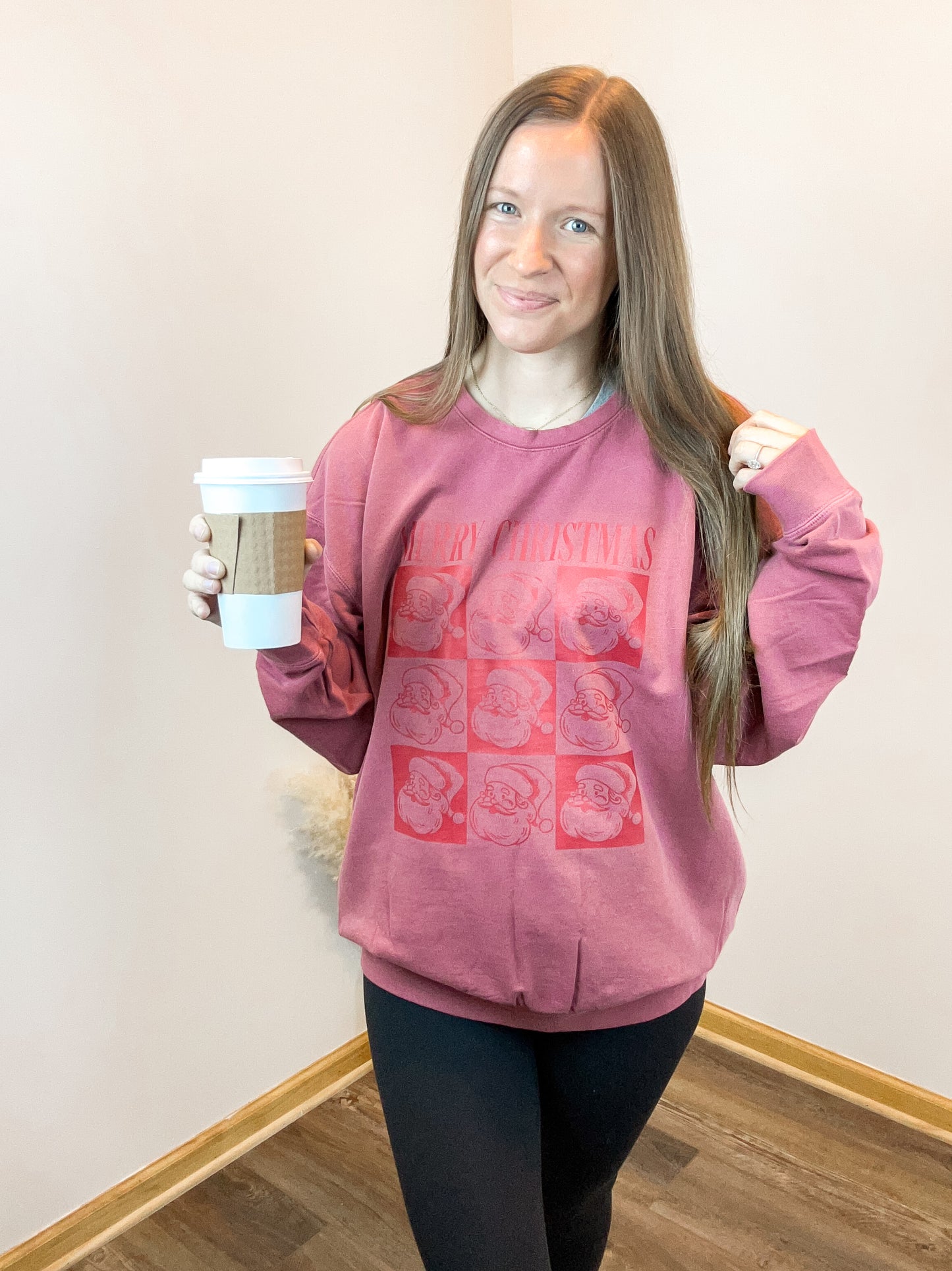 Christmas Santa Comfort Colors Lightweight Crewneck