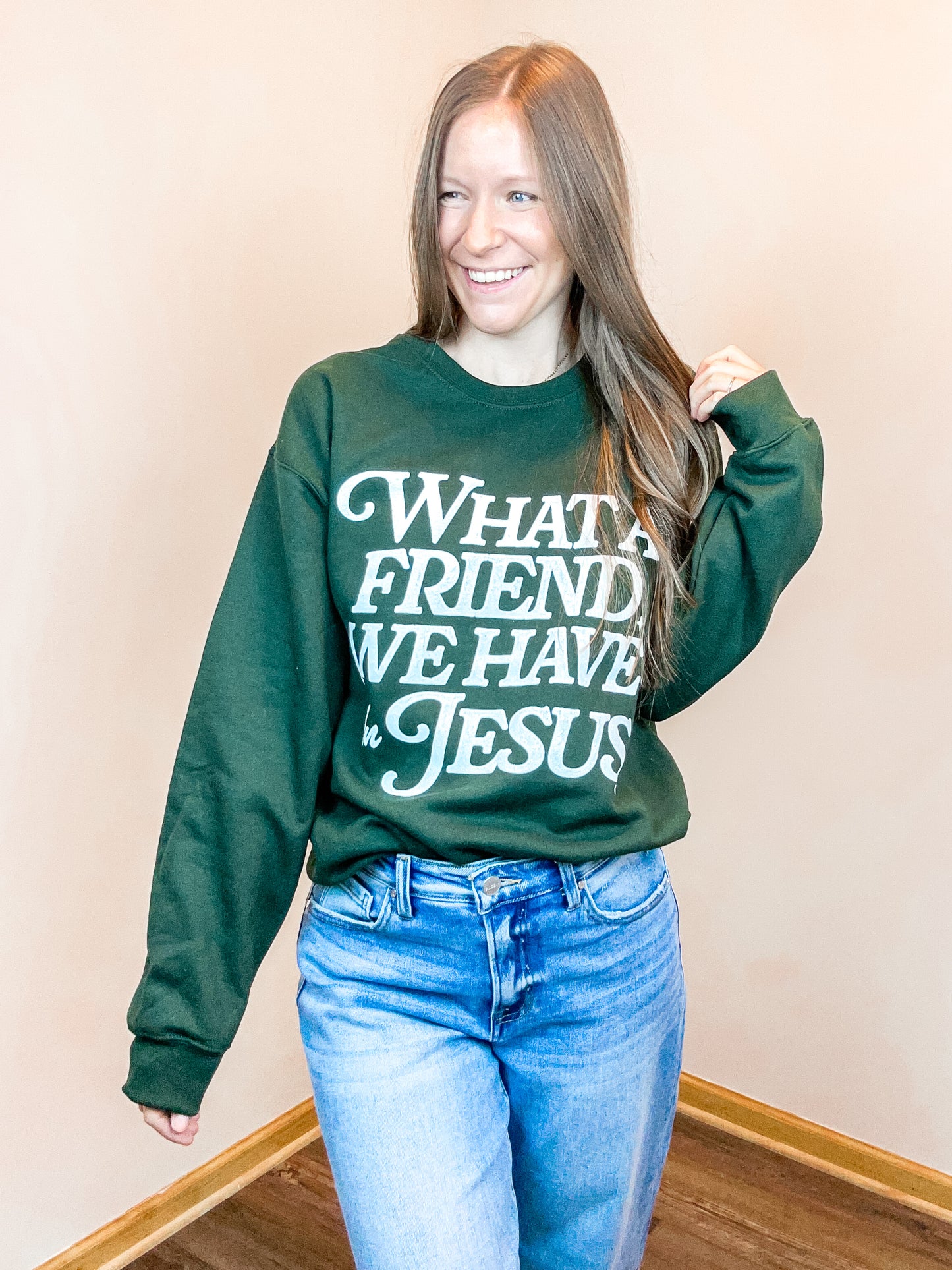 What a Friend Crewneck | Forest