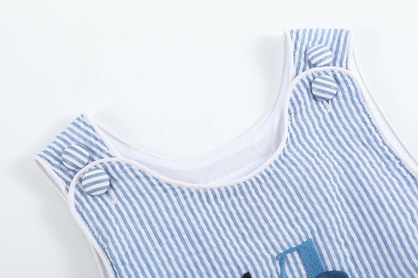 Tractor Seersucker Bubble Romper