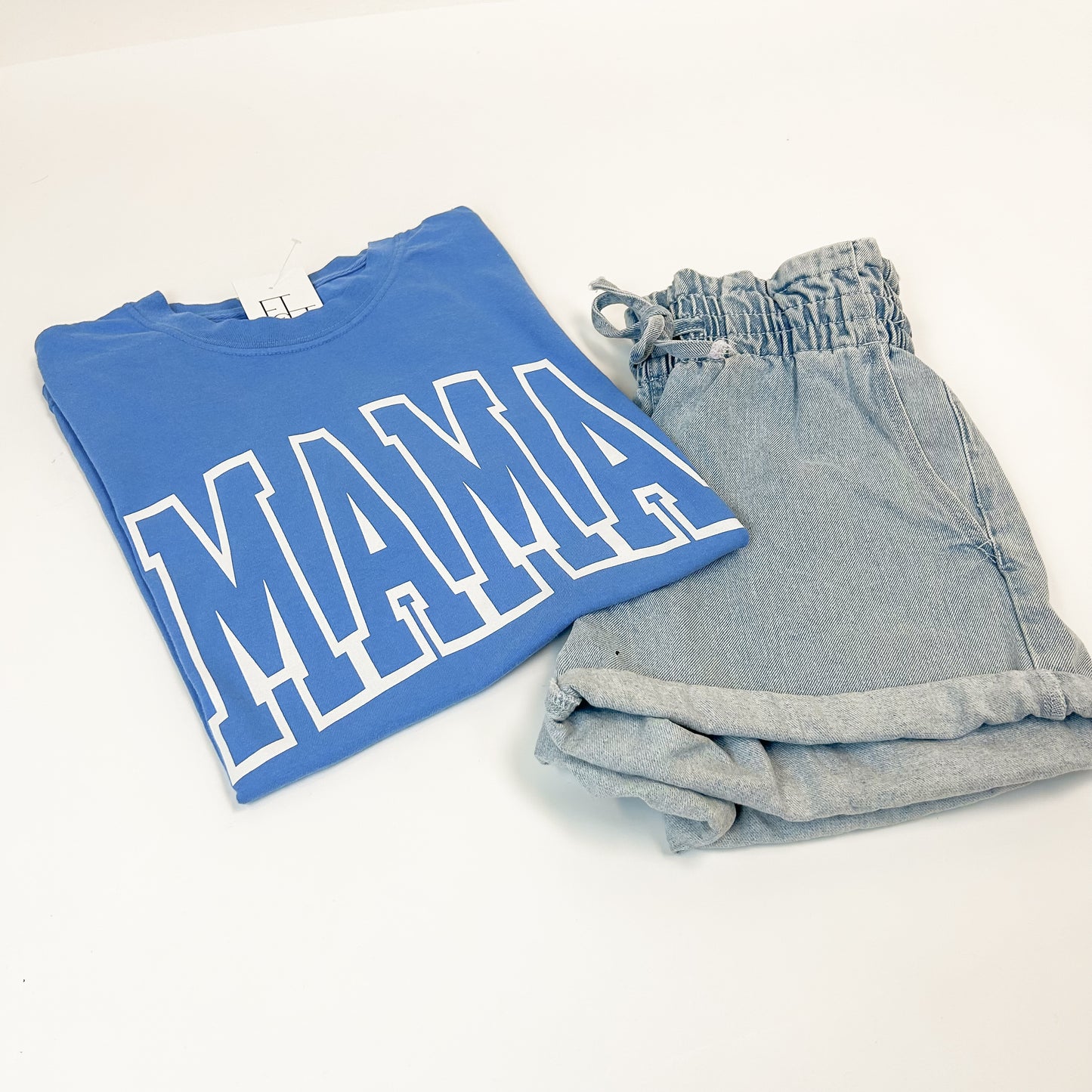 Varsity MAMA Graphic Tee | Mystic Blue