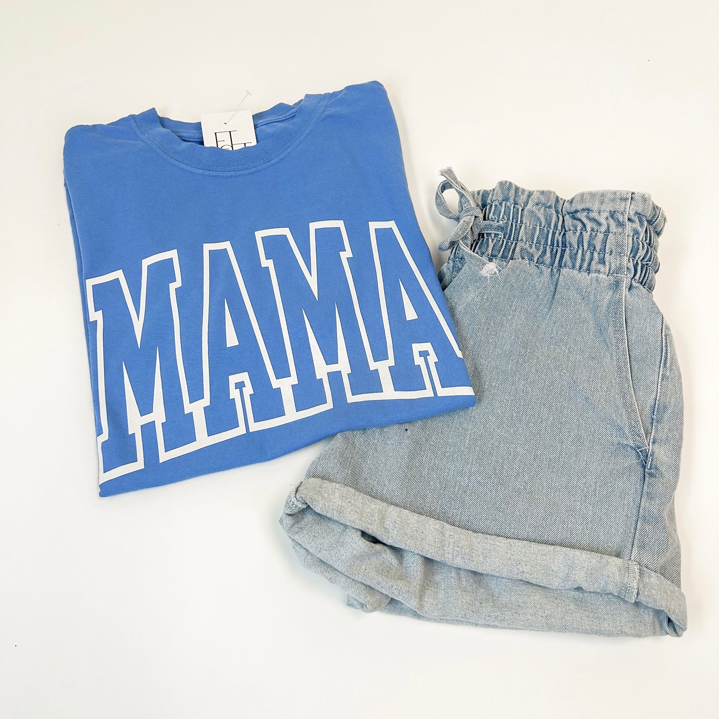 Varsity MAMA Graphic Tee | Mystic Blue