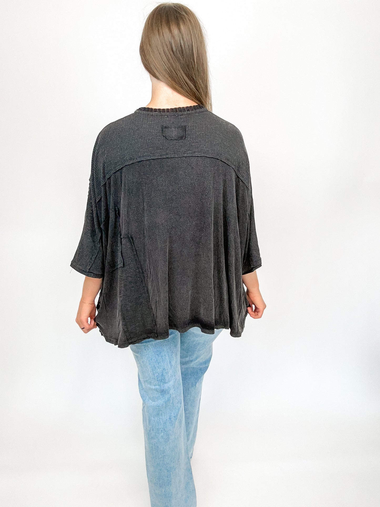 Anytime Oversized Top | Black