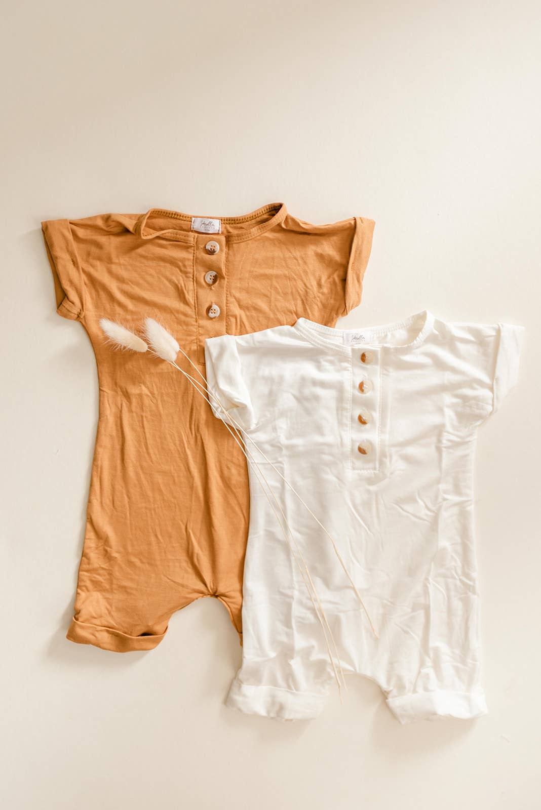 Henley Shortie Romper | Camel
