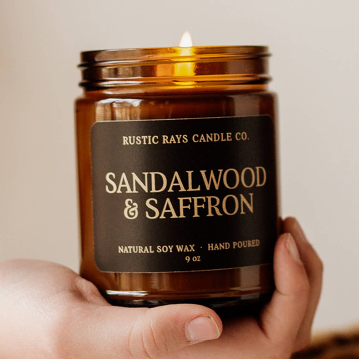 Sandalwood & Saffron Soy Candle - 9 oz