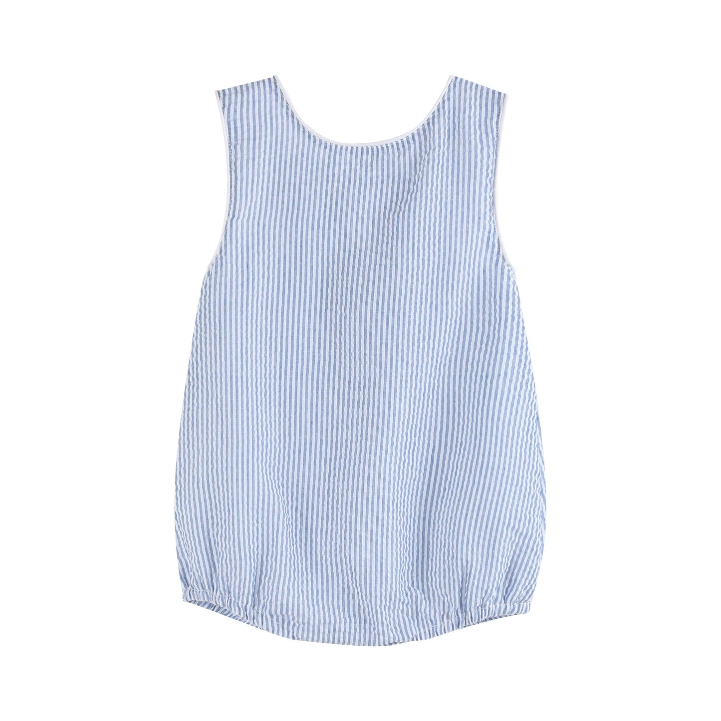 Tractor Seersucker Bubble Romper