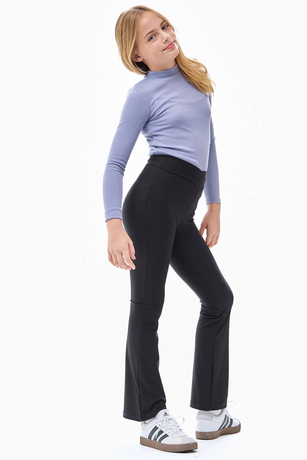 Girls Crossover Flare Leggings