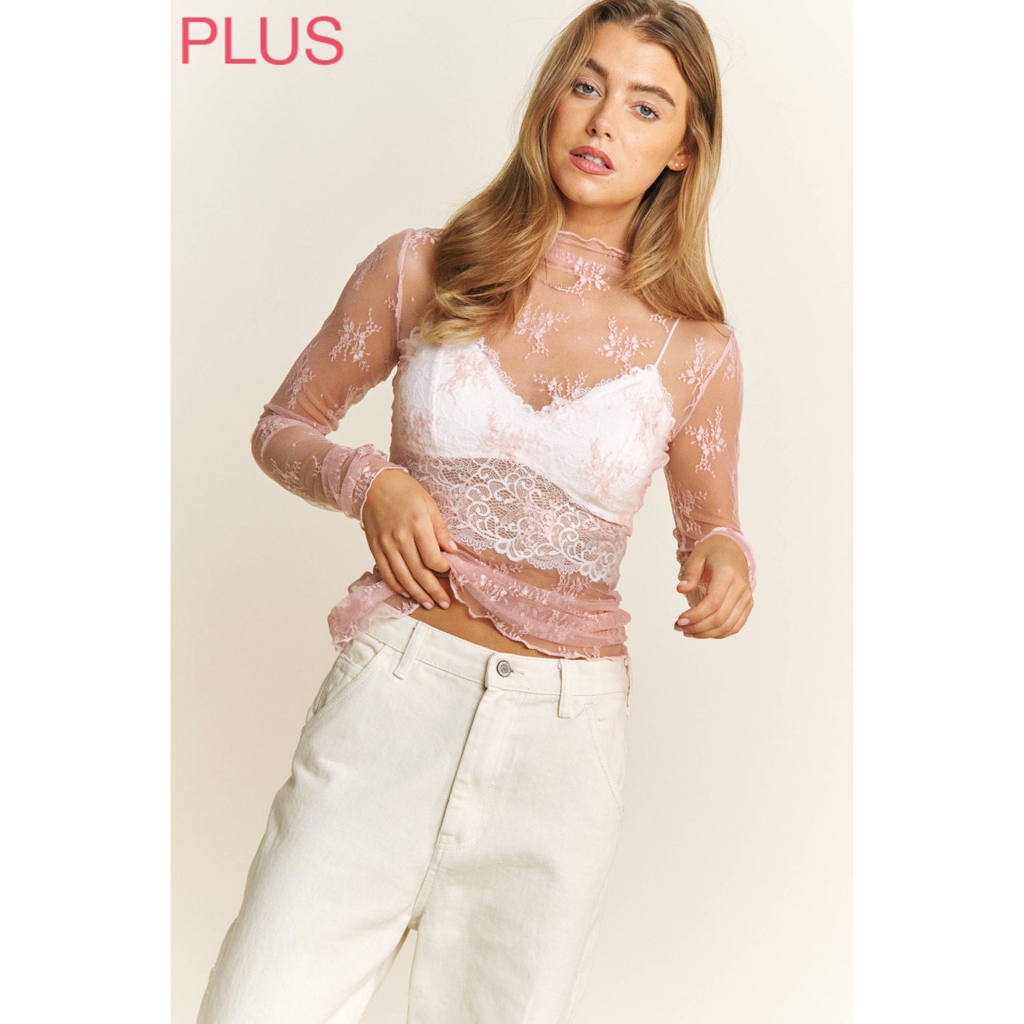 Memphis Lace Top | Pink