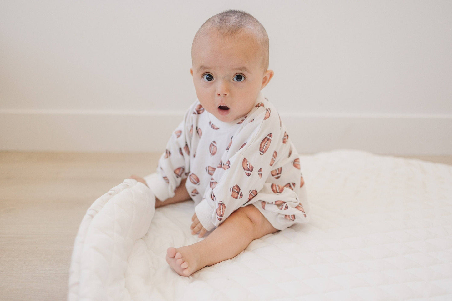 Bamboo Football Bubble Romper