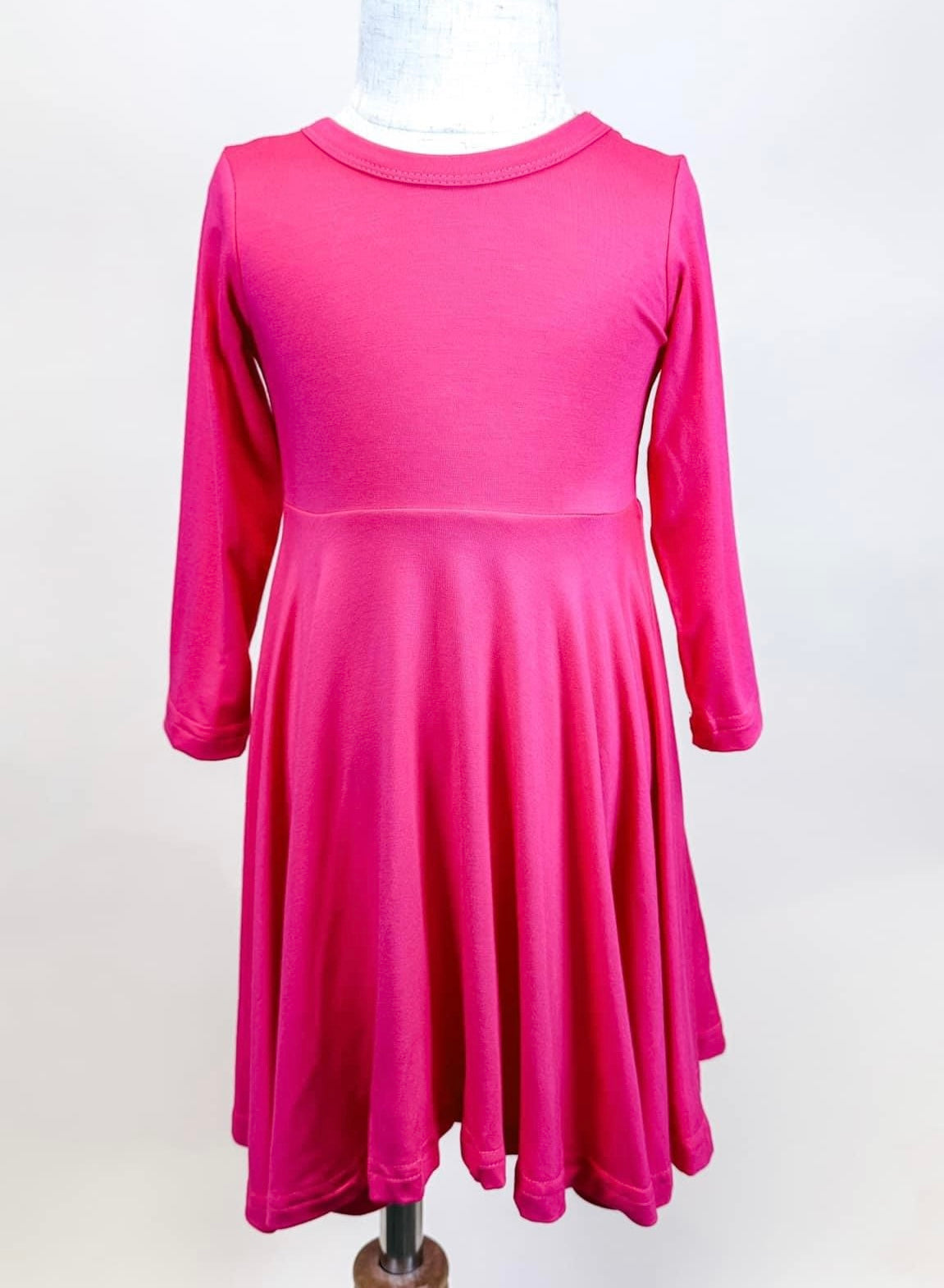 Bamboo Twirl Dress | Hot Pink