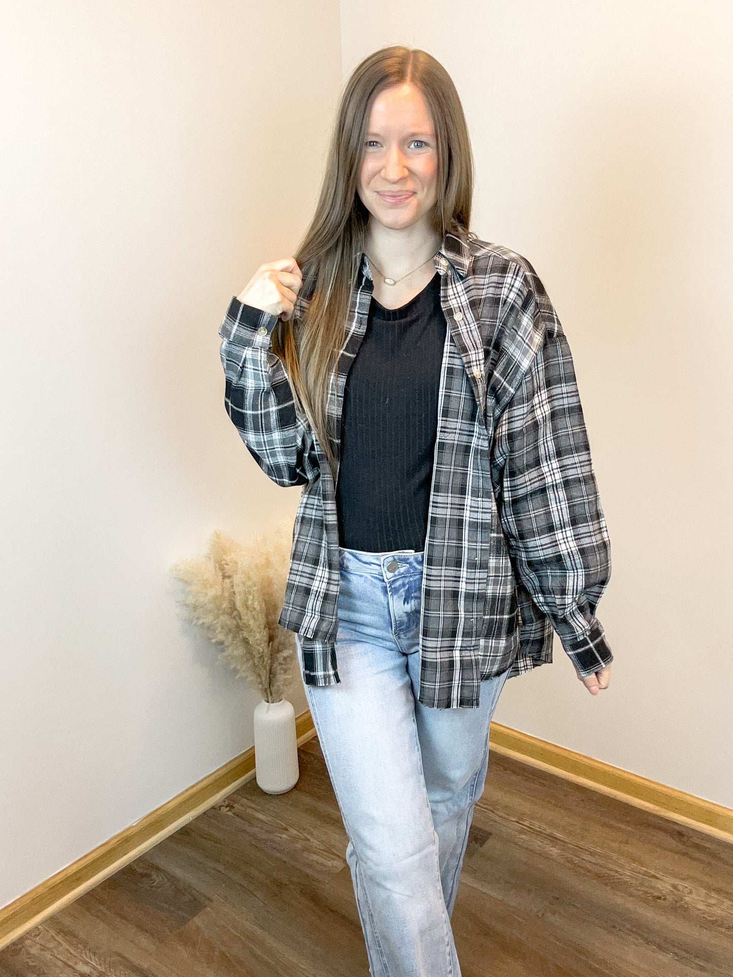 Noelle Flannel Shirt | Black
