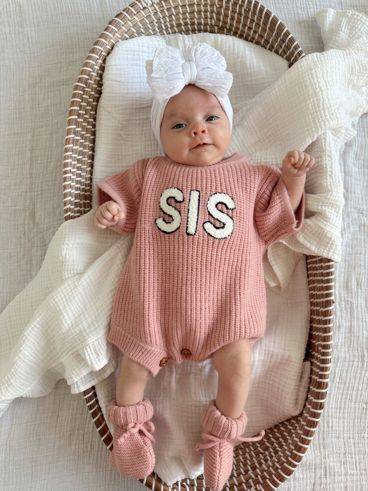 Sis Sweater Romper | Blush