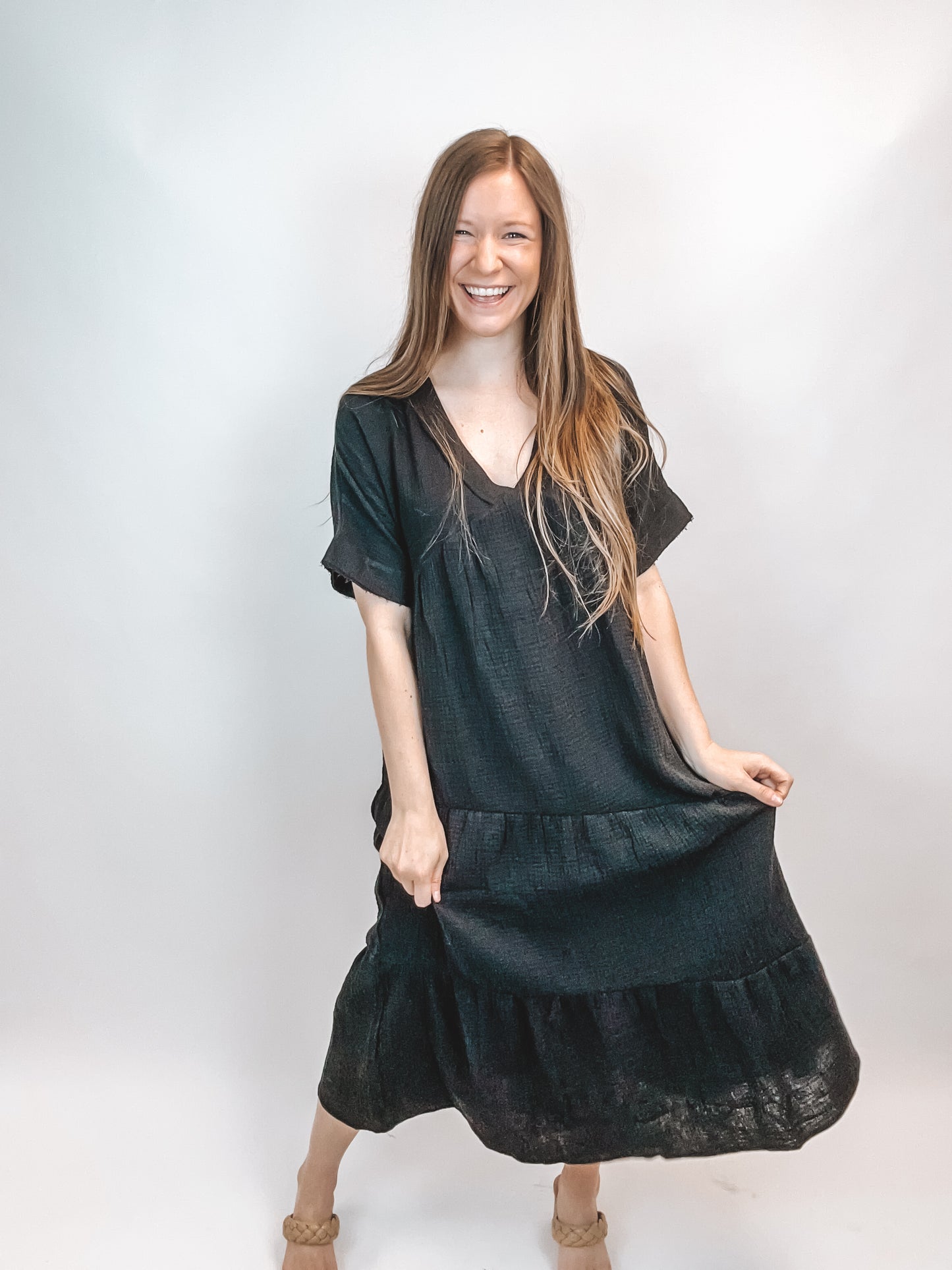 Morning Sun Midi Dress | Black