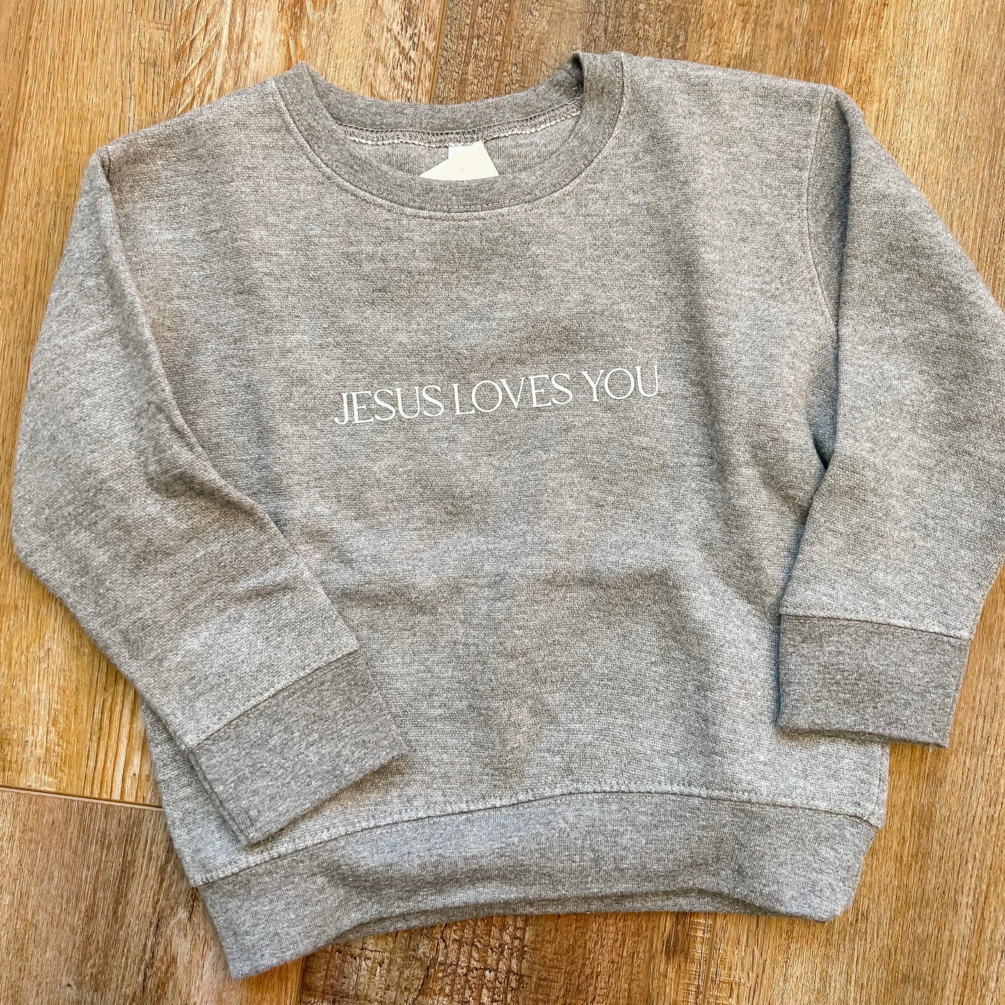 Kids Jesus Loves You Crewneck