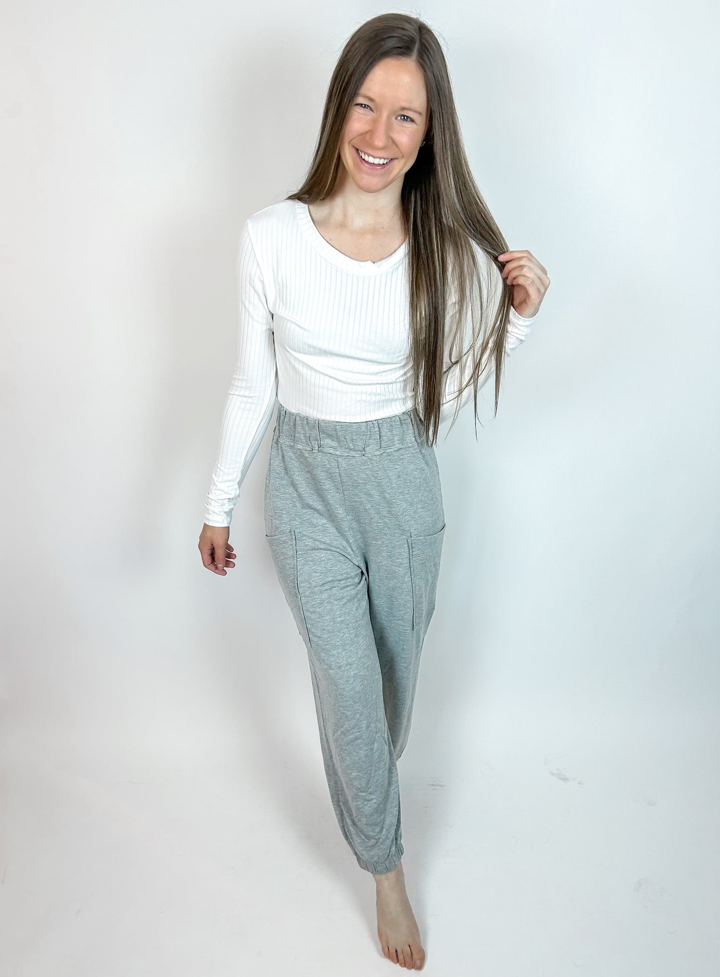 Right On Time Joggers | Grey