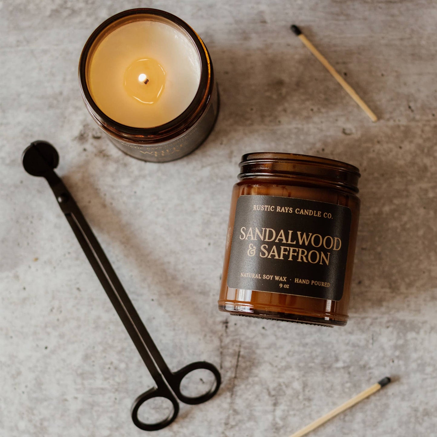 Sandalwood & Saffron Soy Candle - 9 oz