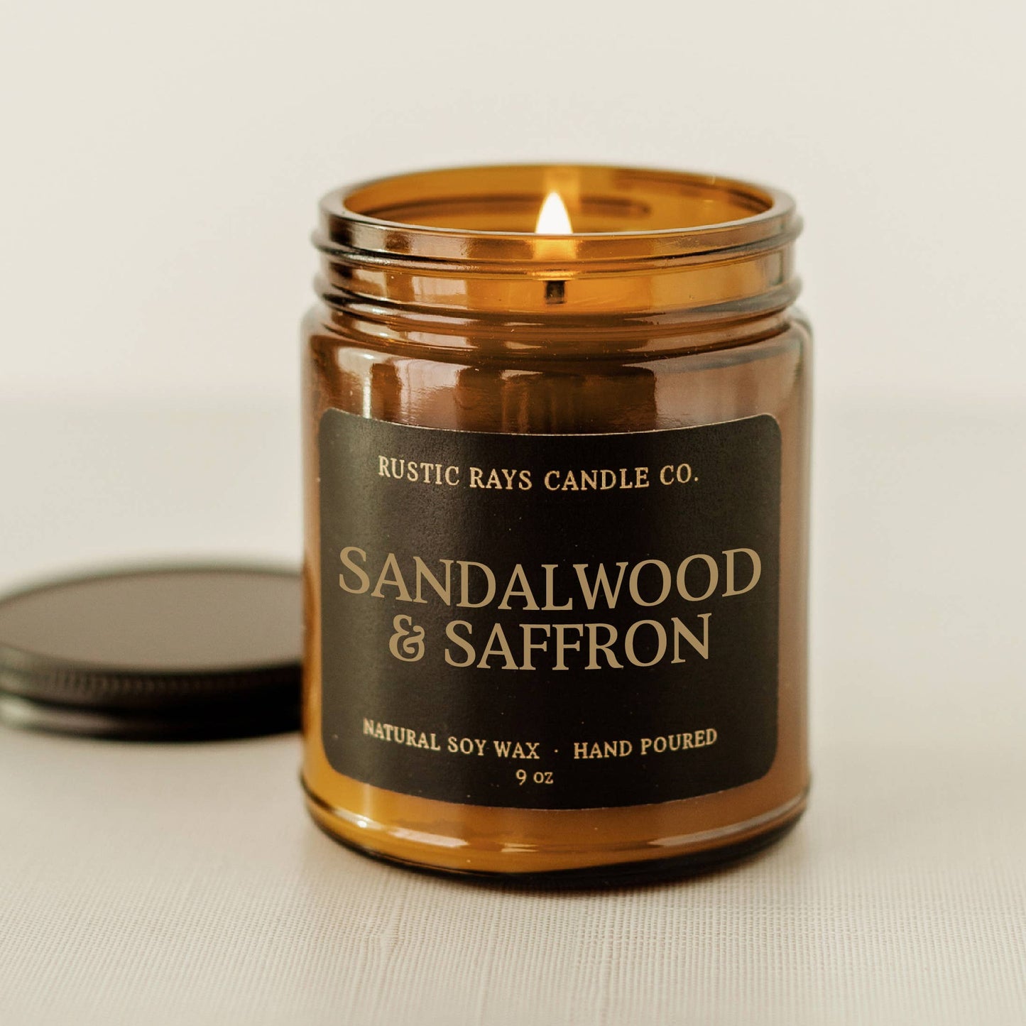 Sandalwood & Saffron Soy Candle - 9 oz