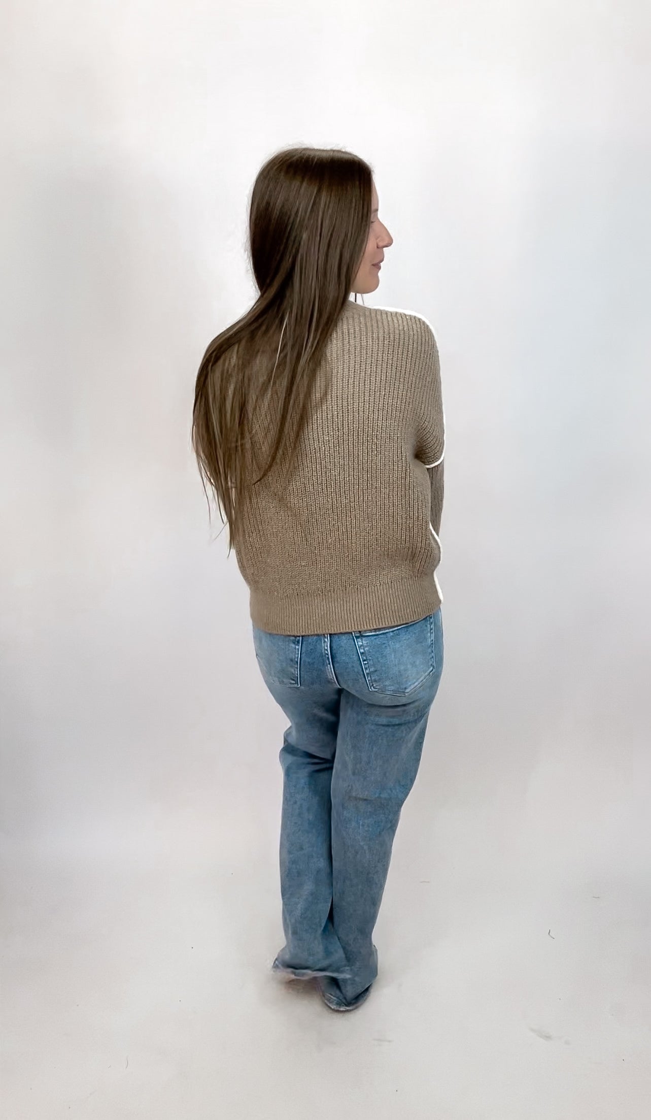 Rory Colorblock Sweater | Ivory/Mocha