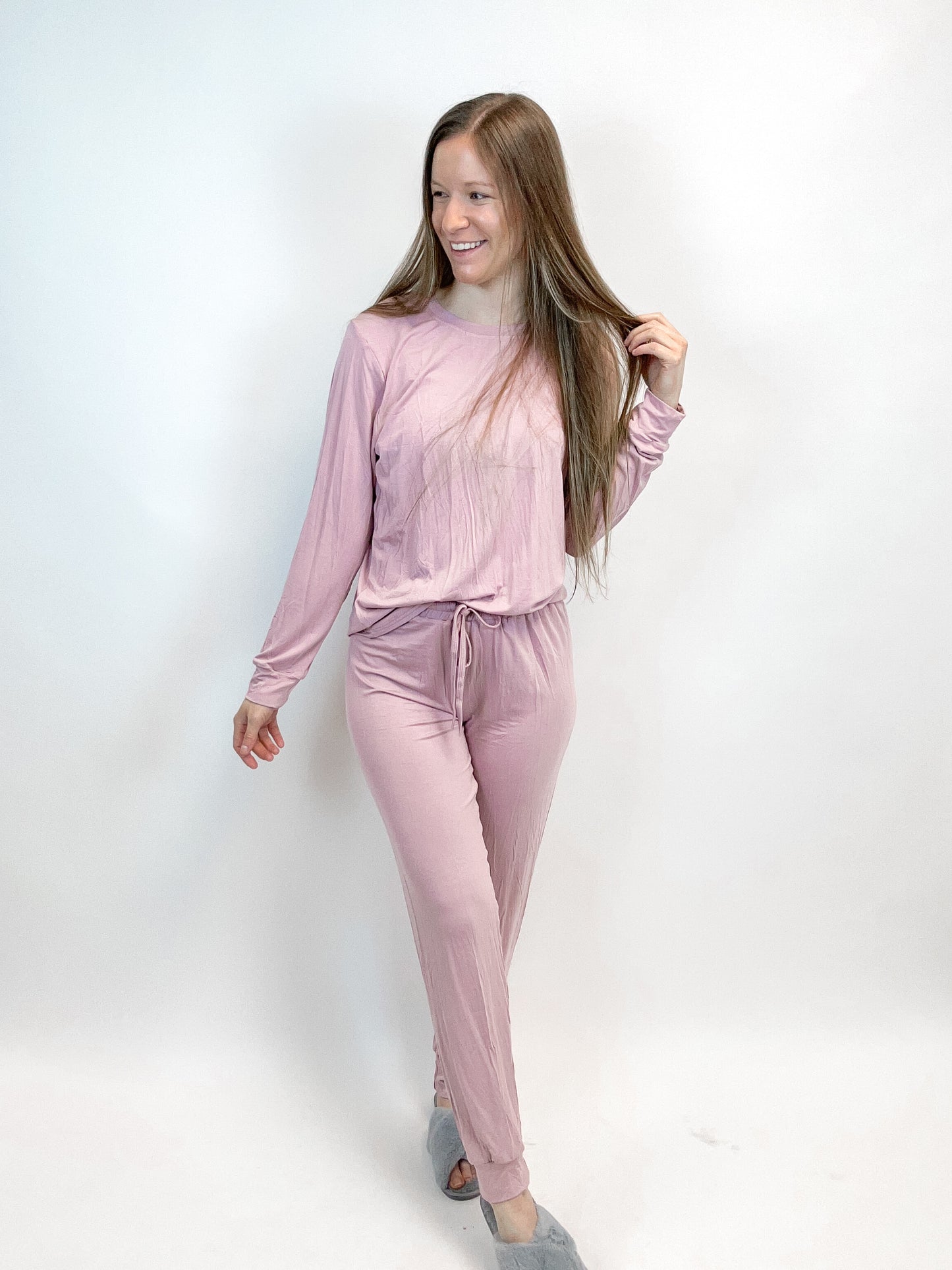 Mauve Bamboo Women’s Long Sleeve Set