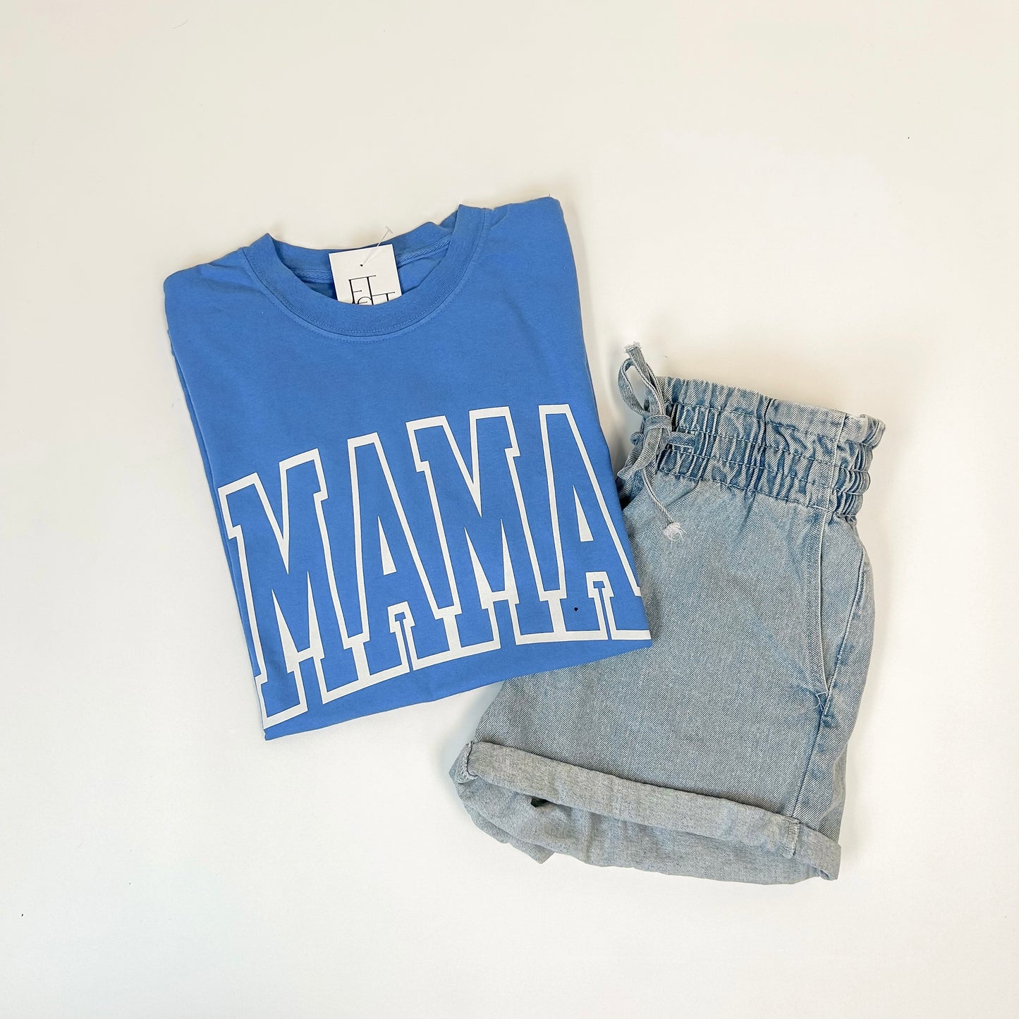 Varsity MAMA Graphic Tee | Mystic Blue