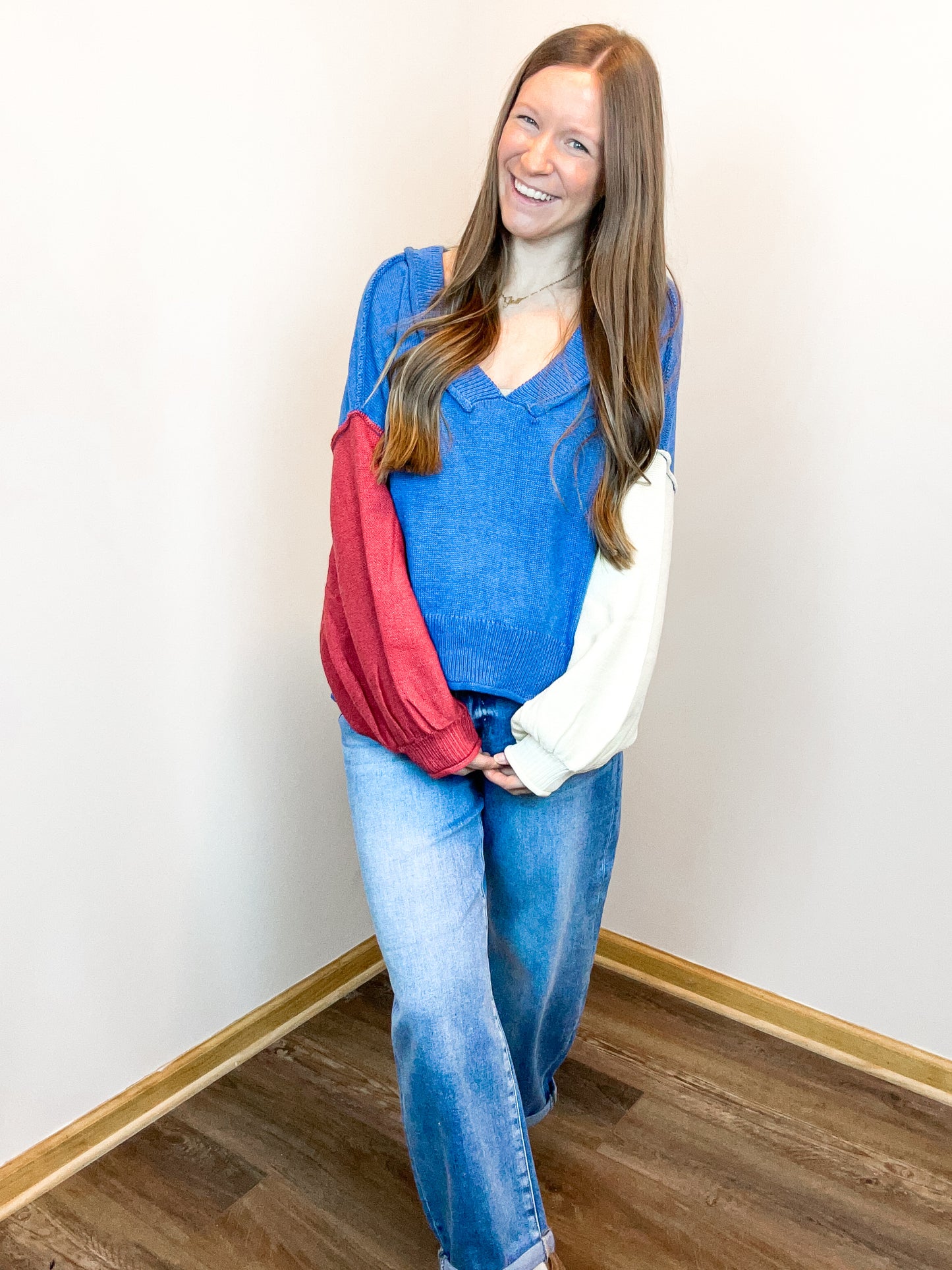 Team Spirit Balloon Sleeve Sweater