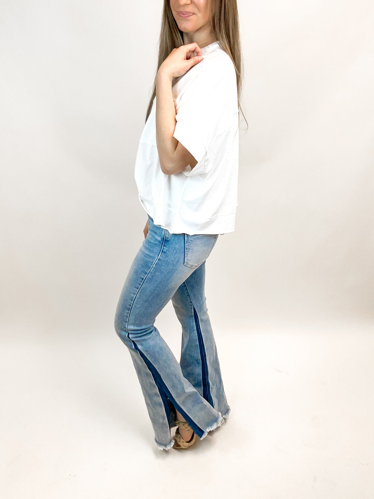 Risen High Rise Shadow Flare Jeans