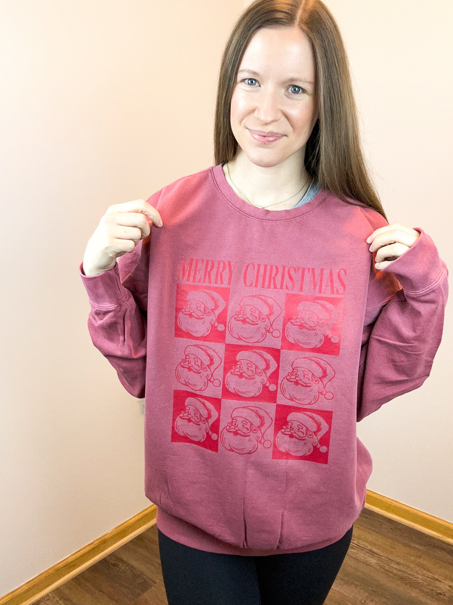 Christmas Santa Comfort Colors Lightweight Crewneck