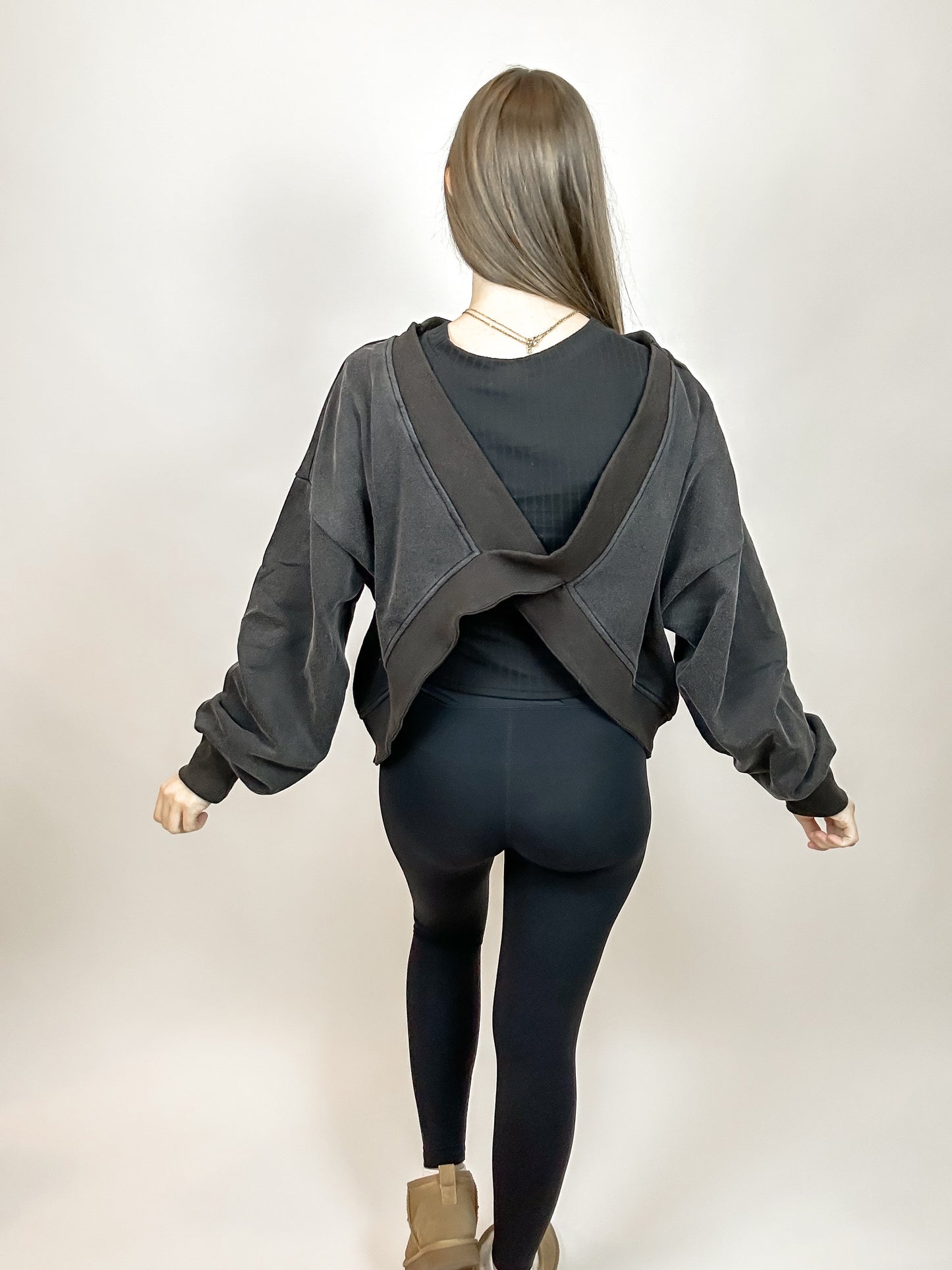 Maine Reversible Sweatshirt | Washed Black