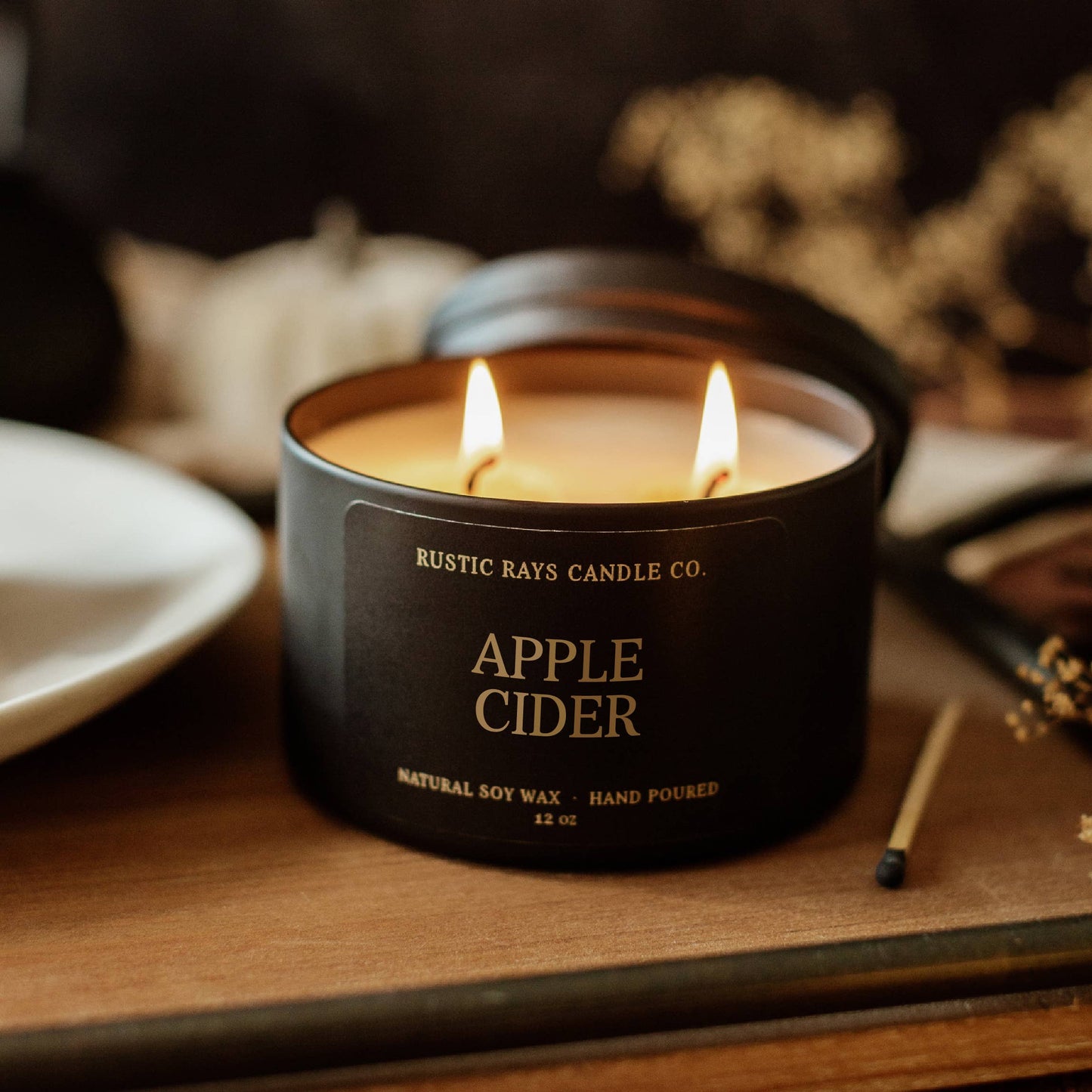 Apple Cider Double Wick Soy Candle - 12 oz