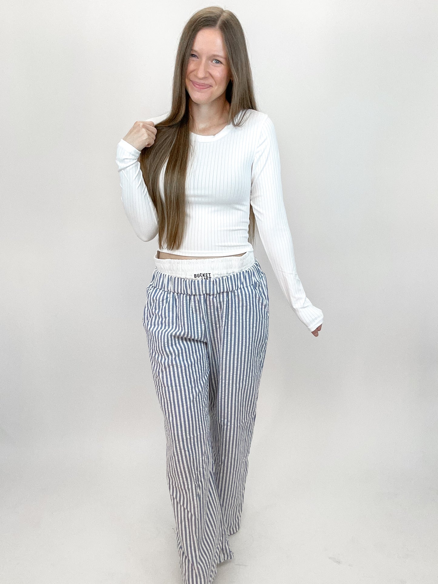 Coffee Run Striped Boxer Pants