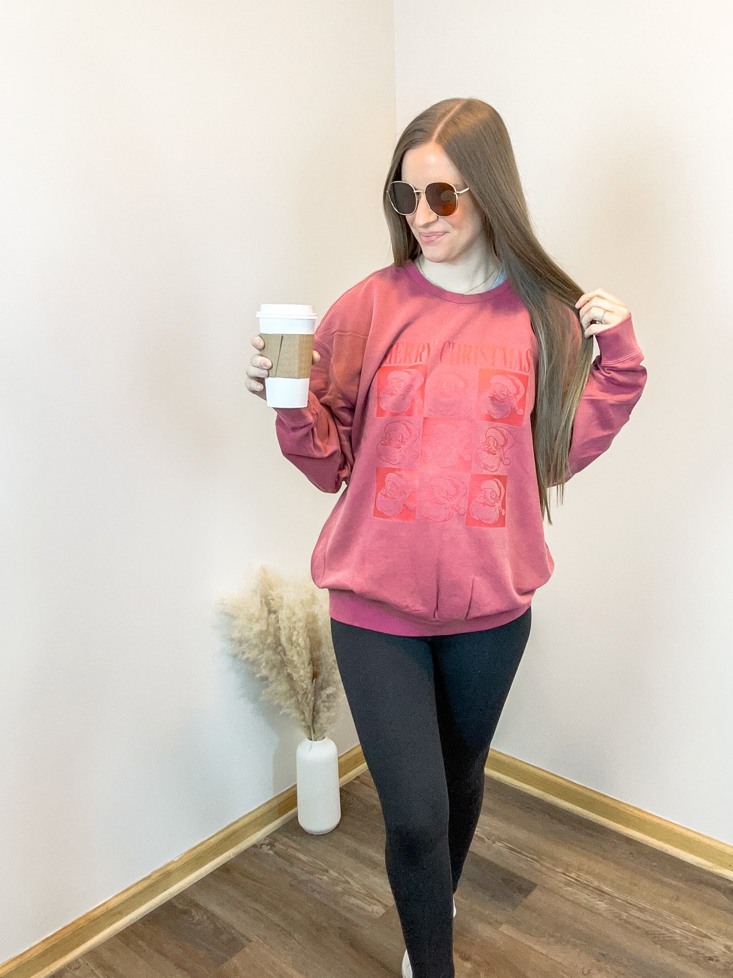 Christmas Santa Comfort Colors Lightweight Crewneck
