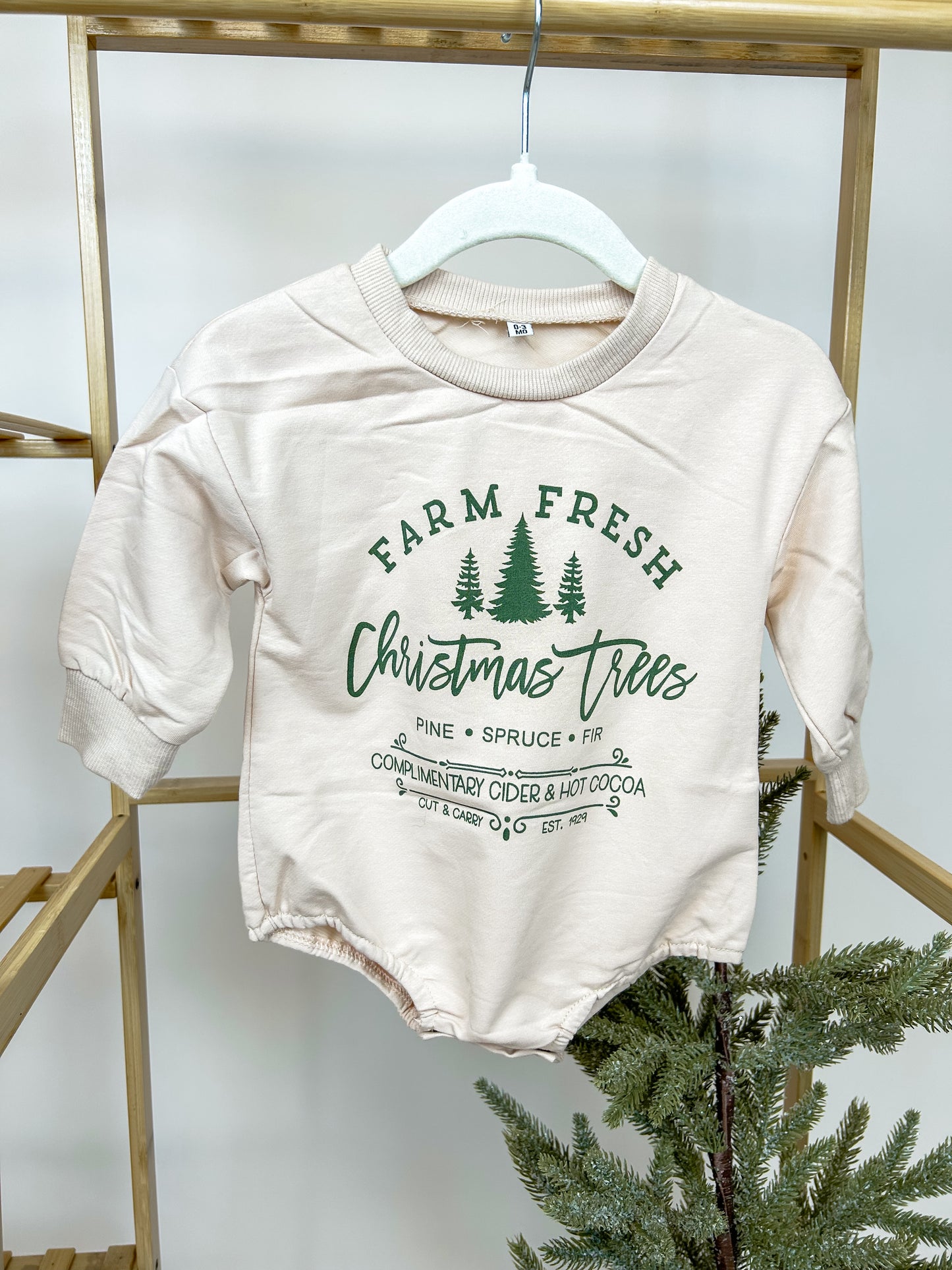 Christmas Trees Bubble | Beige