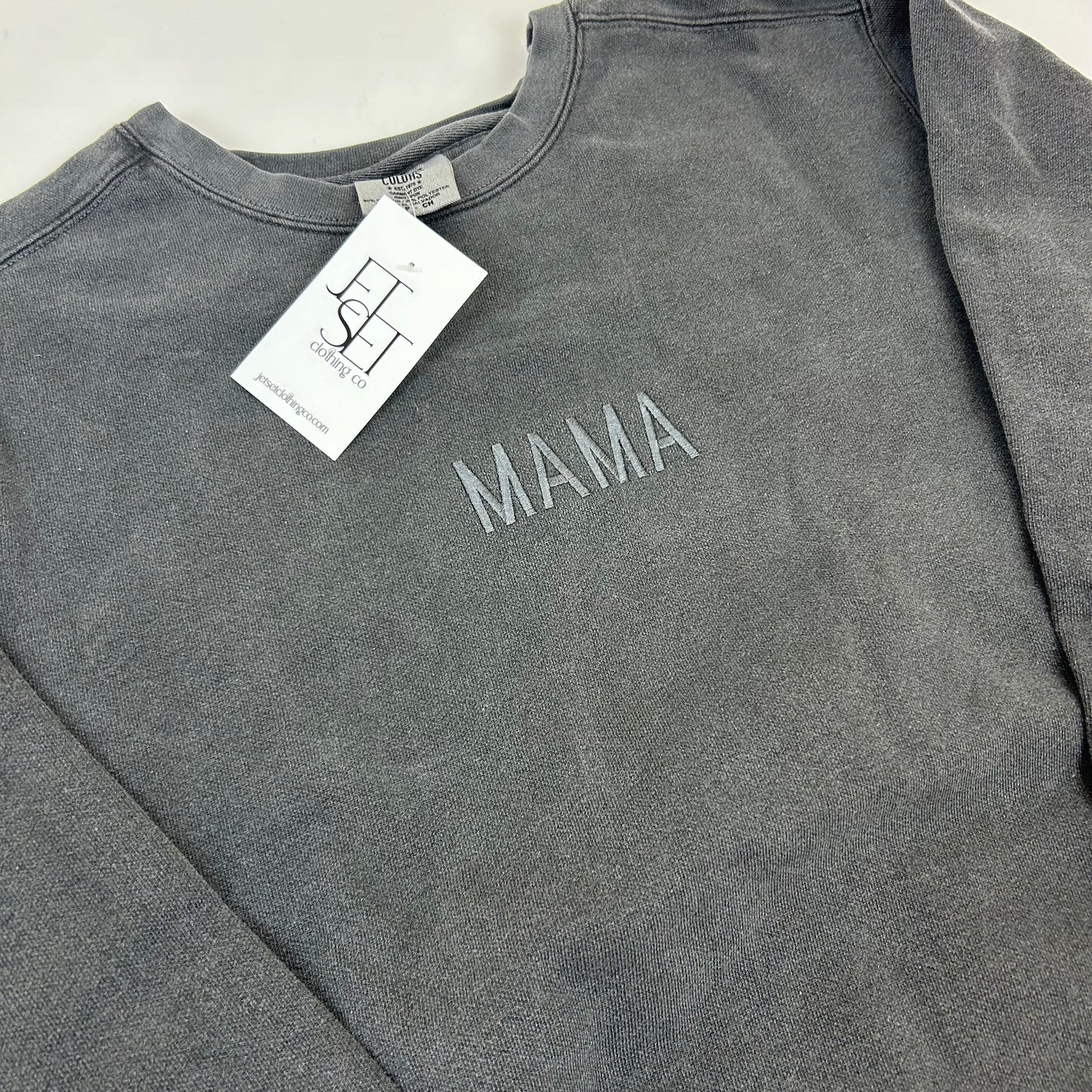 MAMA Embroidered Comfort Colors Crewneck