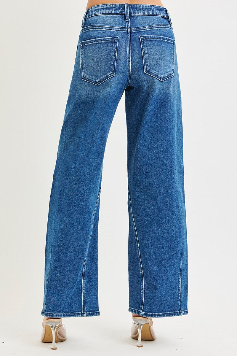 Risen Slouchy Barrel Jeans | Dark