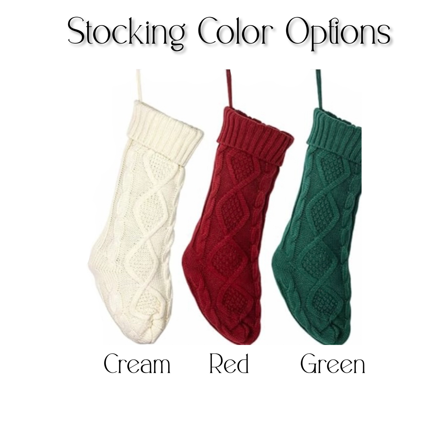 Custom Embroidered Knit Stocking