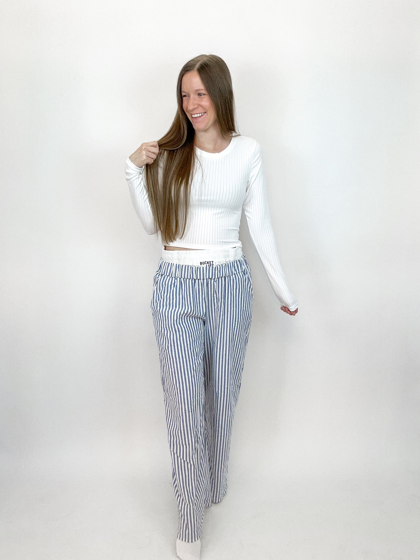 Coffee Run Striped Boxer Pants