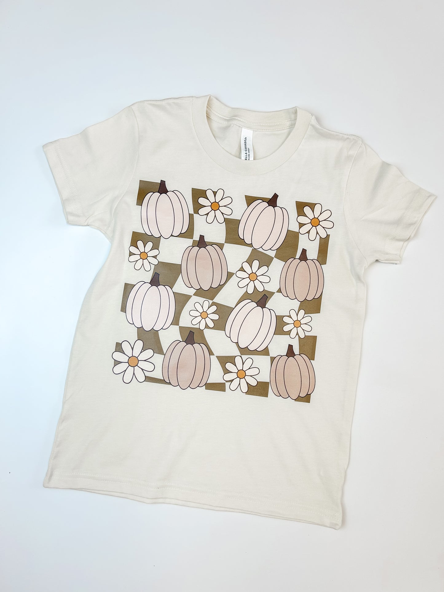 Youth Pumpkin Check Graphic Tee