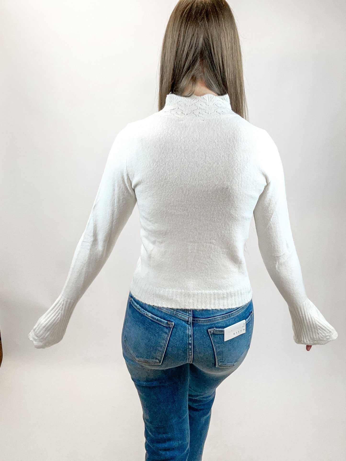Mia Bell Sleeve Sweater | Milk