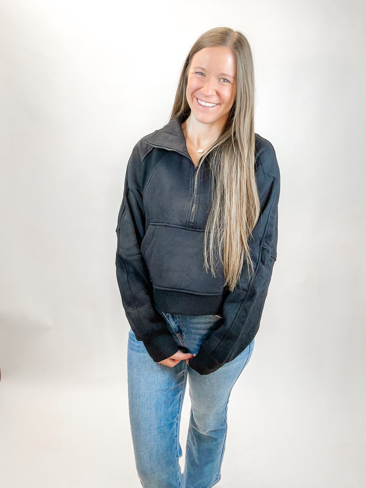 Scuba Half Zip Pullover | Black