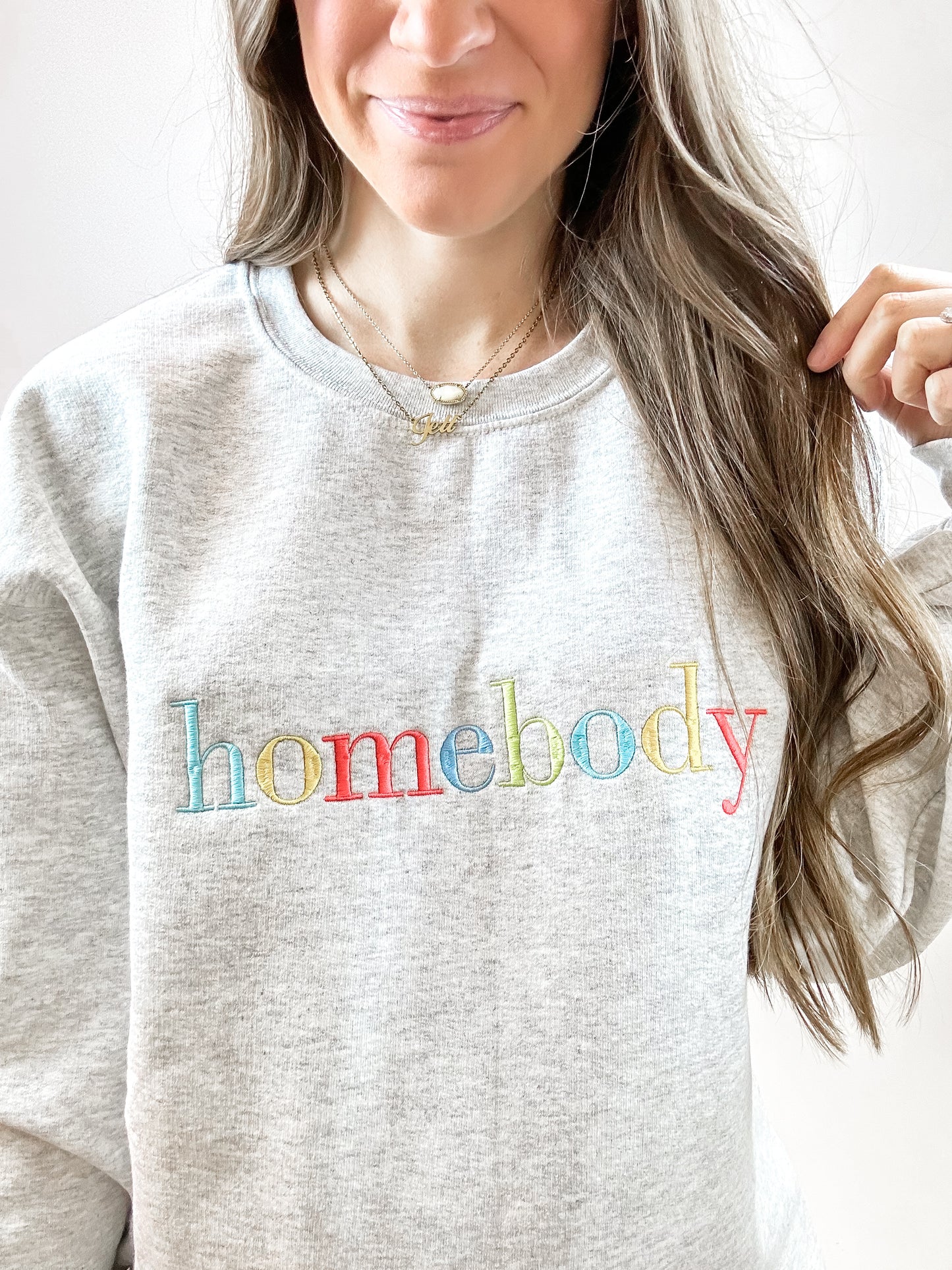 Homebody Embroidered Crewneck