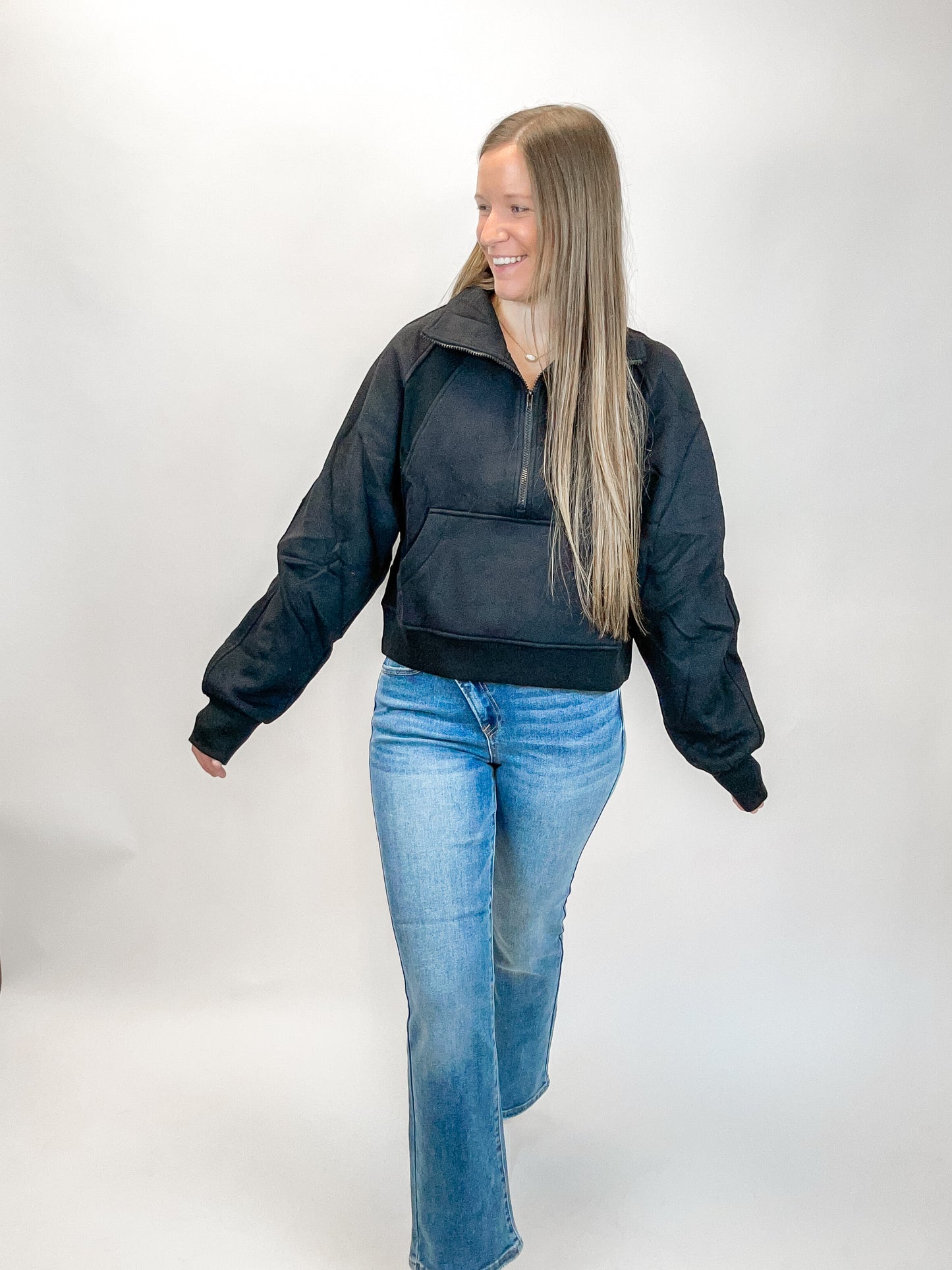 Scuba Half Zip Pullover | Black