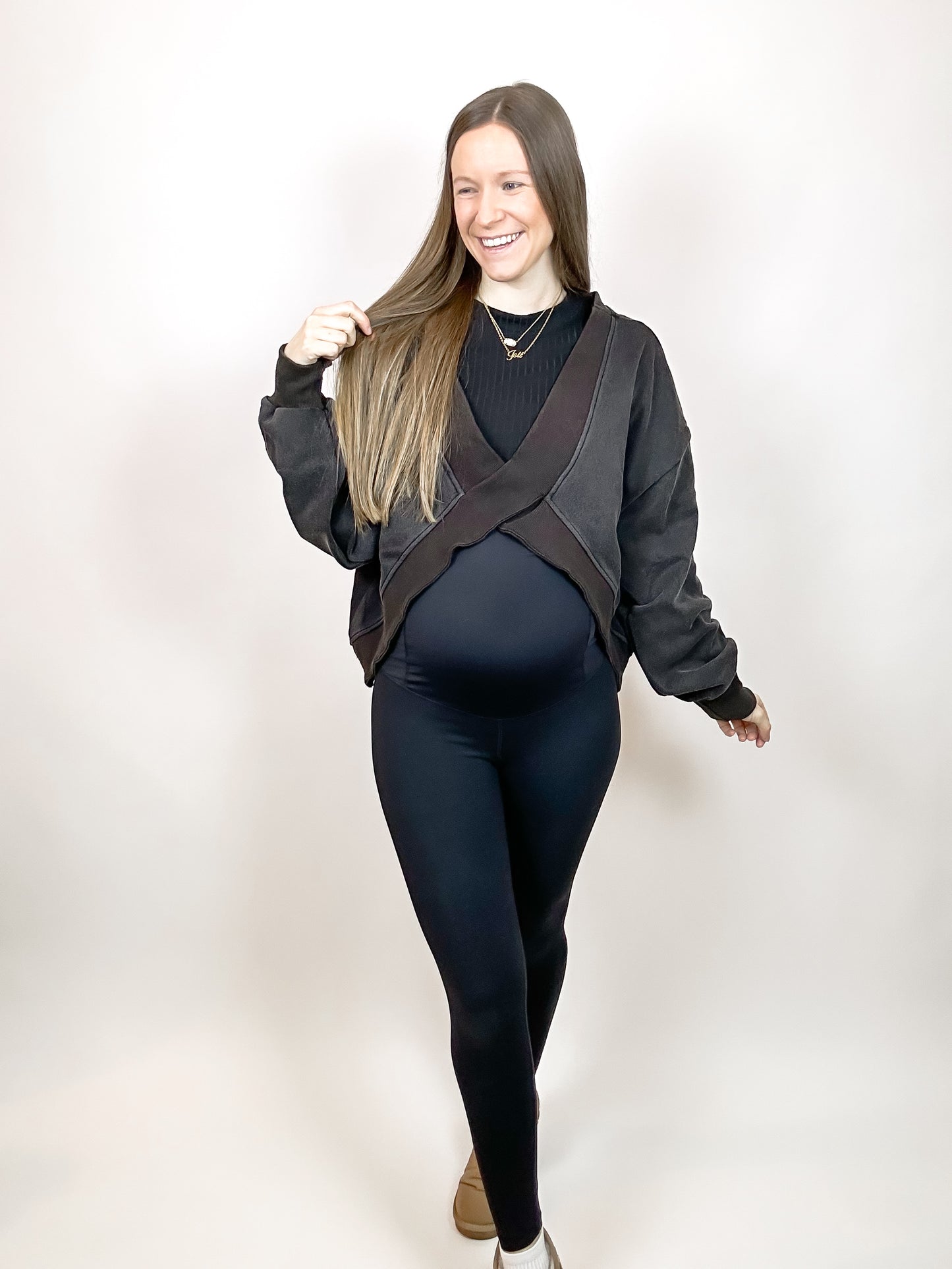 Maine Reversible Sweatshirt | Washed Black