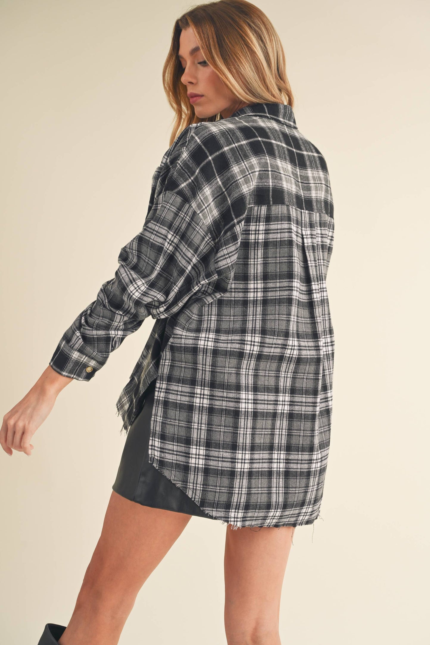 Noelle Flannel Shirt | Black