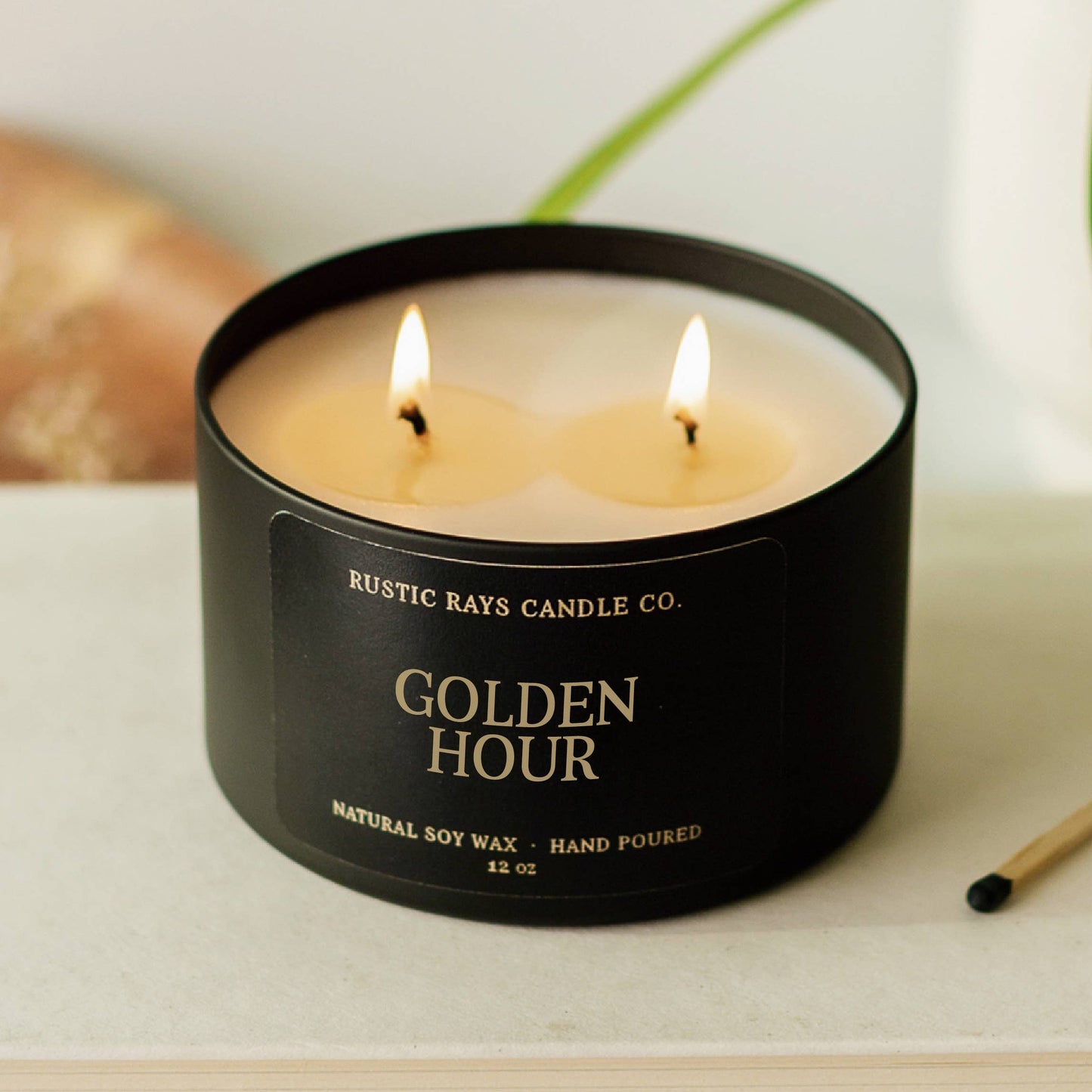Golden Hour Double Wick Soy Candle - 12 oz