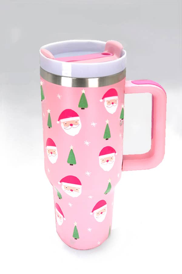 Pink Santa 40oz Tumbler